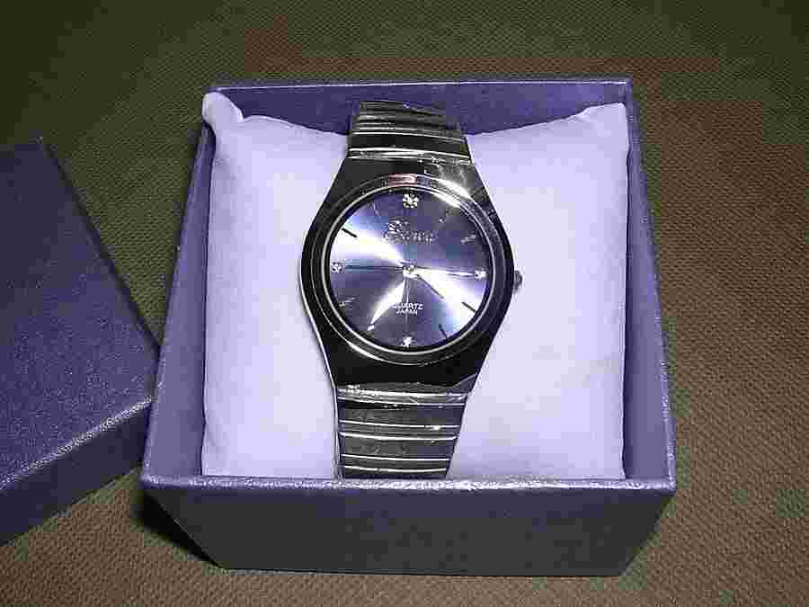 Wrist Watch: Genoa Quartz Japan Water Resistant Stainless Steel Back IP Plating