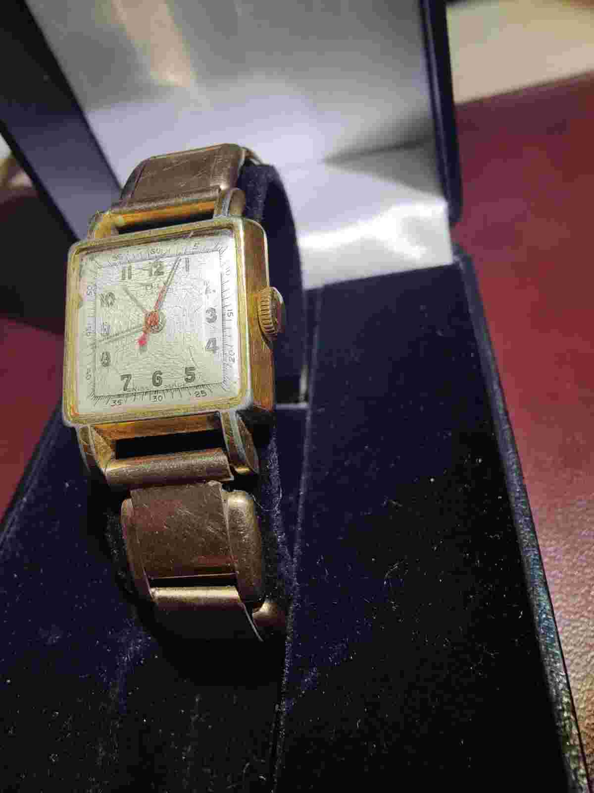 Vintage Tell Men's Watch ⌚ Swiss 15 Jewels WORKING