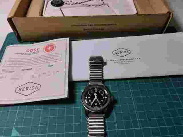 Serica 6190 Command Chronometer Watch 39mm French Brand  Complete Set