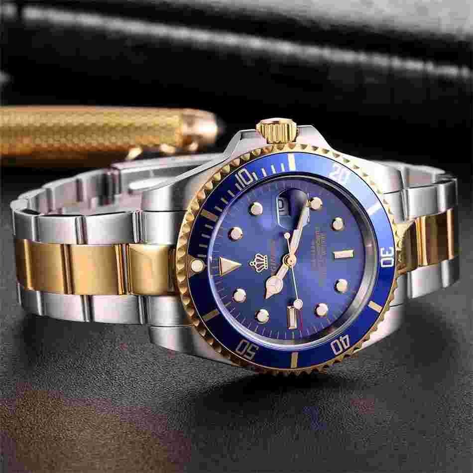 REGINALD 40MM Quartz Men's Watch Diver Rotatable Bezel Stainless Waterproof NEW