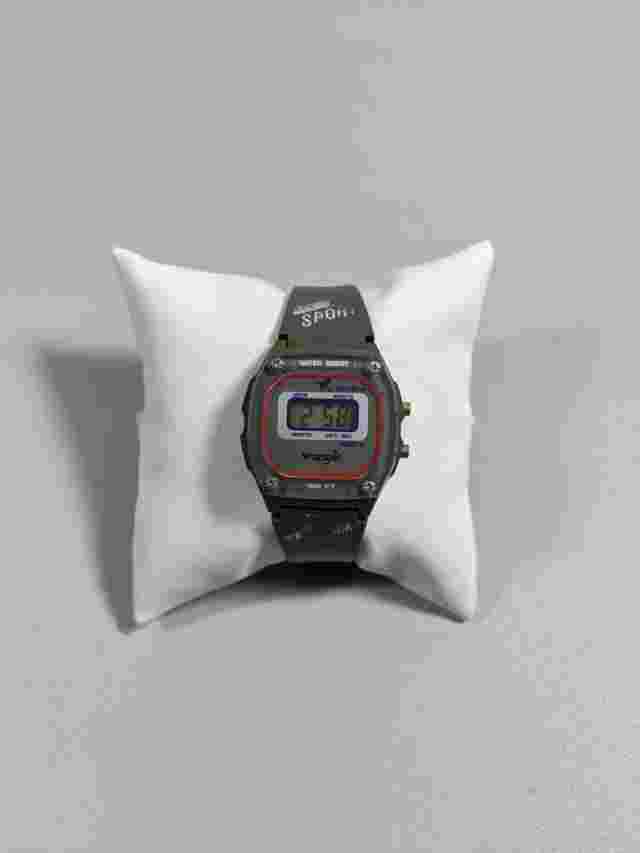 Vintage Wrangler Digital Alarm Day Date Gray Band Watch