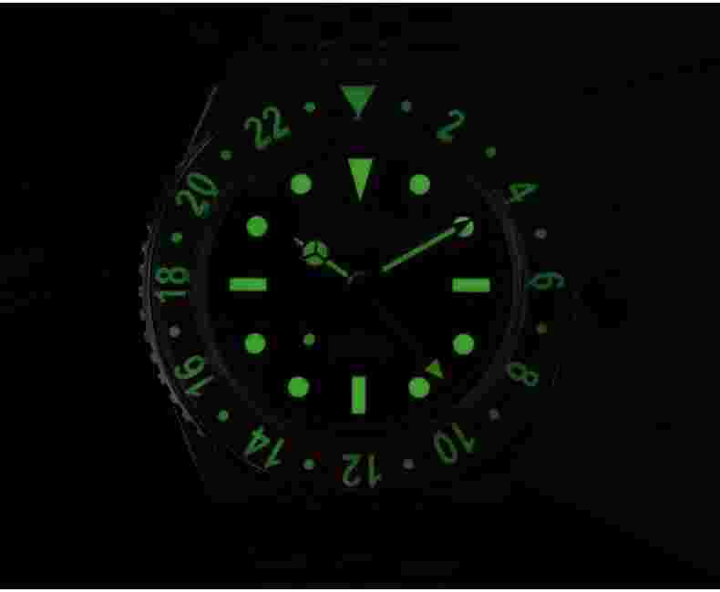 San Martin Mens GMT Watches Luxury Automatic Watch Mechanical Wristwatch 20ATM
