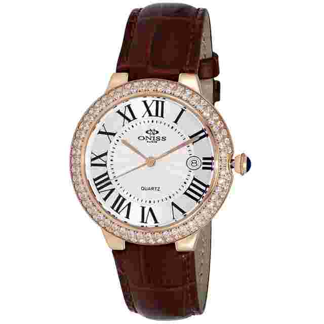 Oniss Women's Glam  White Dial Watch - ON3322-LRGWT