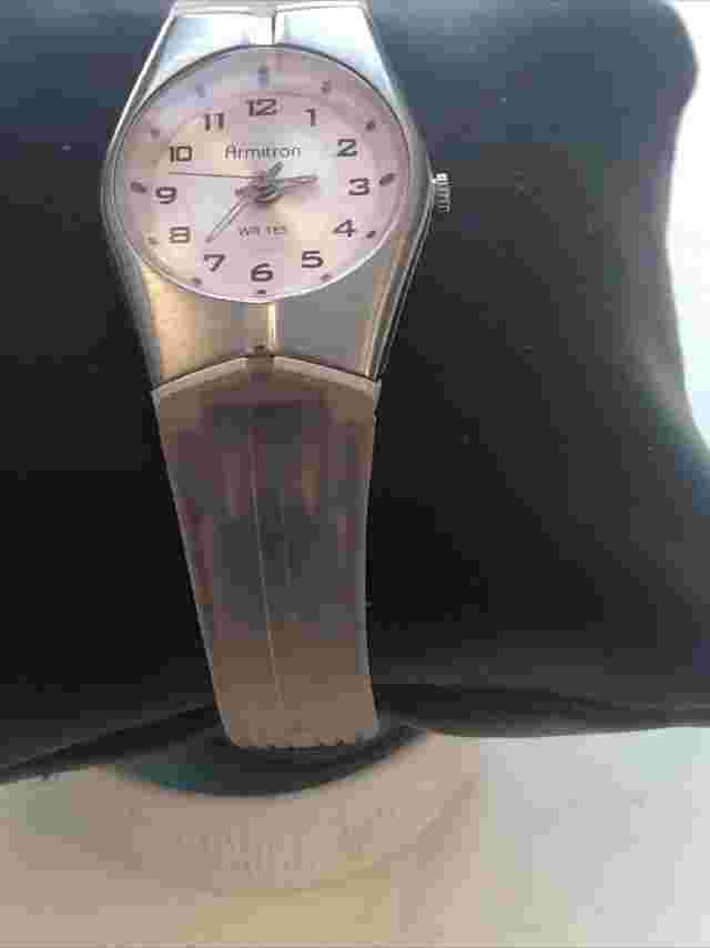 Armitron Ladies Mini Thin Sport Black Rubber Band Quartz Watch 25/6355