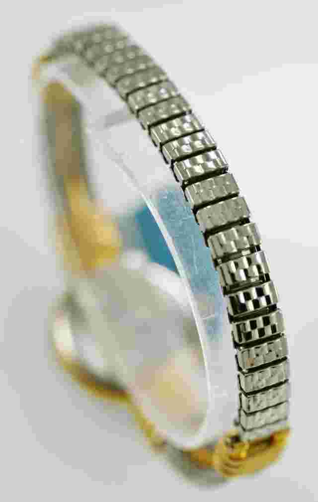 Sag Harbor Watch Women Stainless Steel Silver Gold Stretch Water Re White Quartz