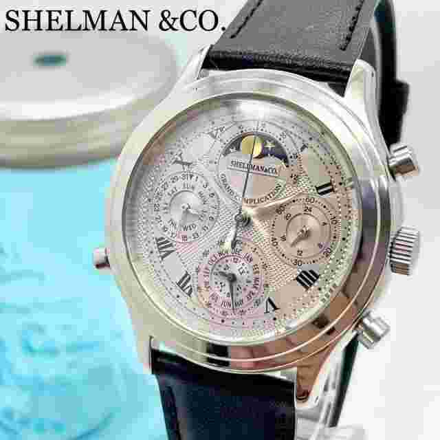 Shellman Grand Complication Classic Men's Watch No. 490 Round Silver Dial Black