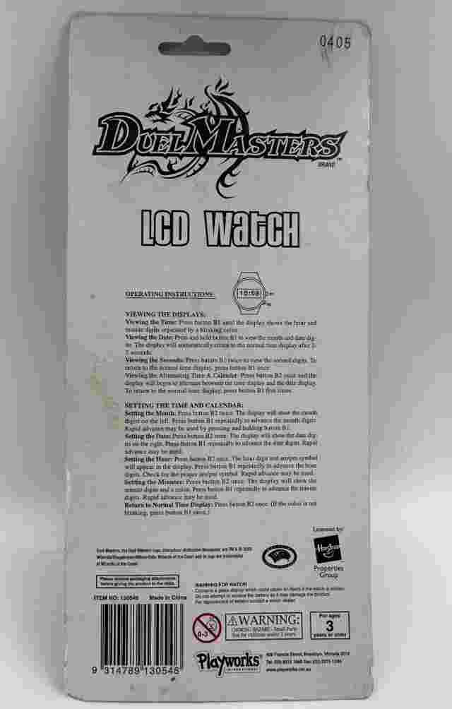 RARE 2005 DUEL MASTERS LCD watchworks by playworks Wrist Watch Anime Manga Item