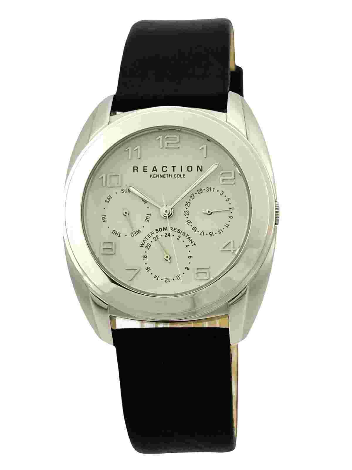 Reaction By Kenneth Cole RK1016 Multifunction Light Pale Green Leather Watch