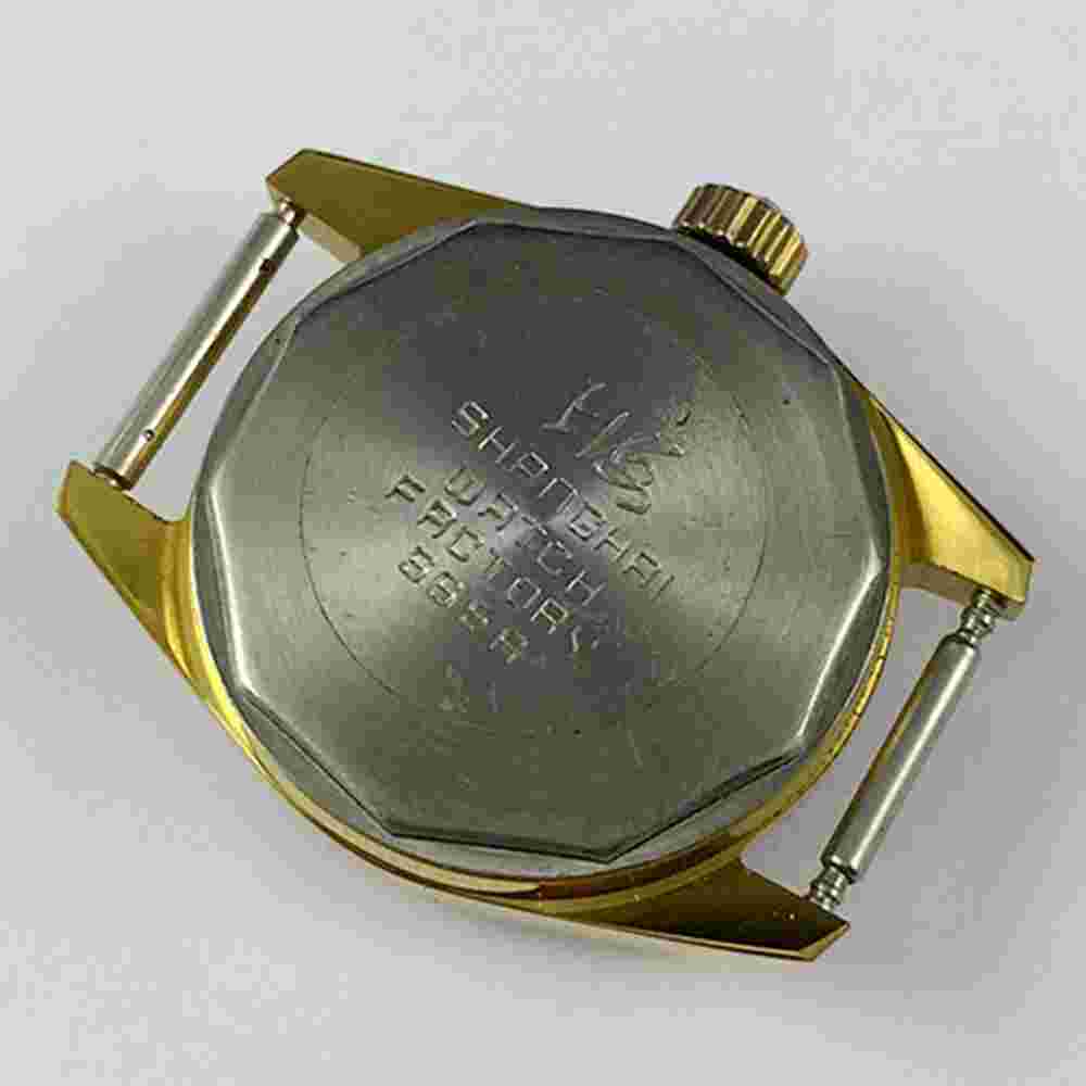 27mm China Made Lady Manual Mechanical Watch 17 Jews Dark Green Dial Golden Nail