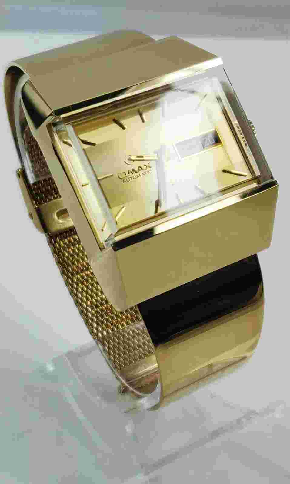 Skin Diver Swiss Omax Automatic Watch 1970s NOS  Cal AS 2066 25 jewel vintage