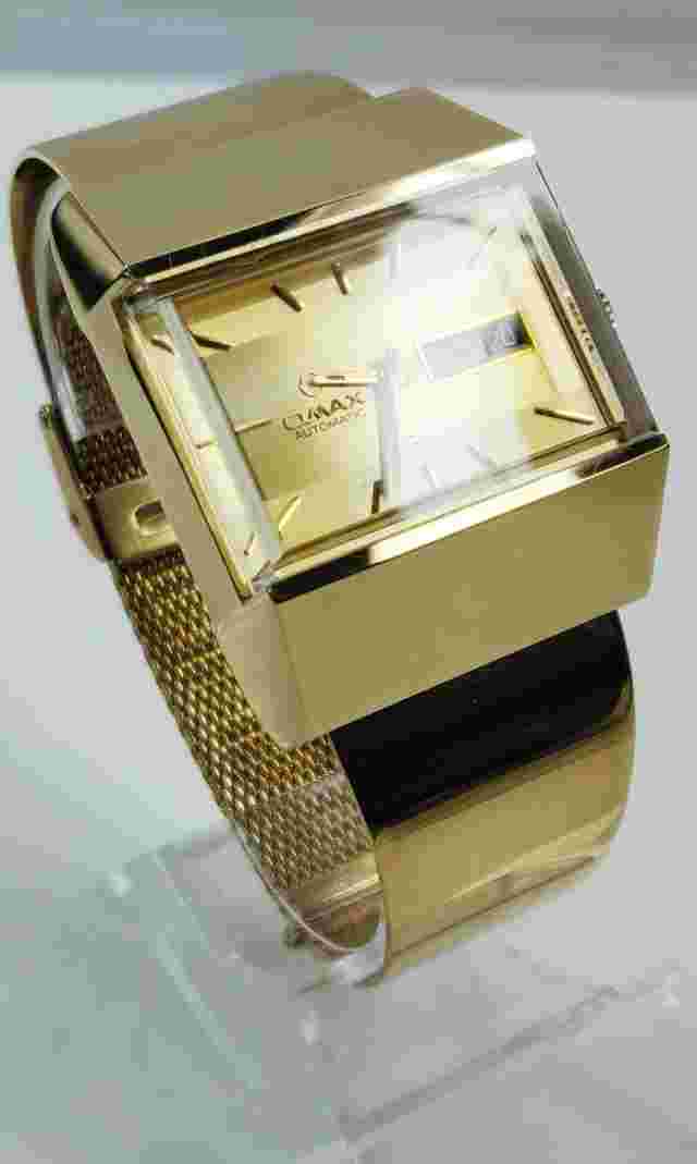 Skin Diver Swiss Omax Automatic Watch 1970s NOS  Cal AS 2066 25 jewel vintage