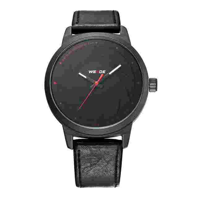Weide WD005 Japanese Movement ORIGINAL Real Leather Strap Men's Watch