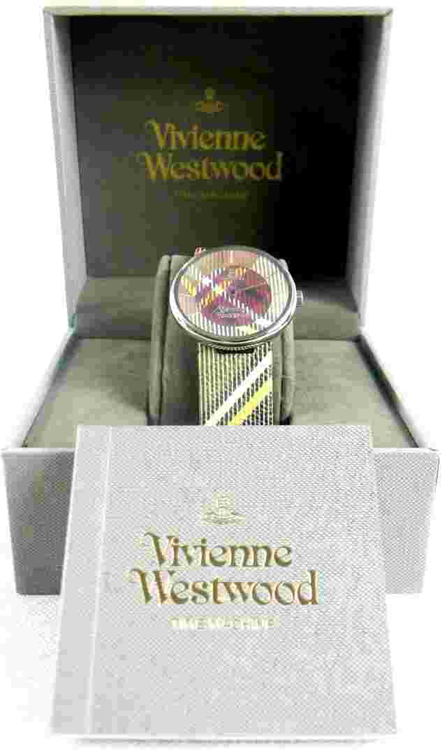 Vivienne Westwood Plaid Silver-tone Women's Wrist Watch VV006BKGD New in Box