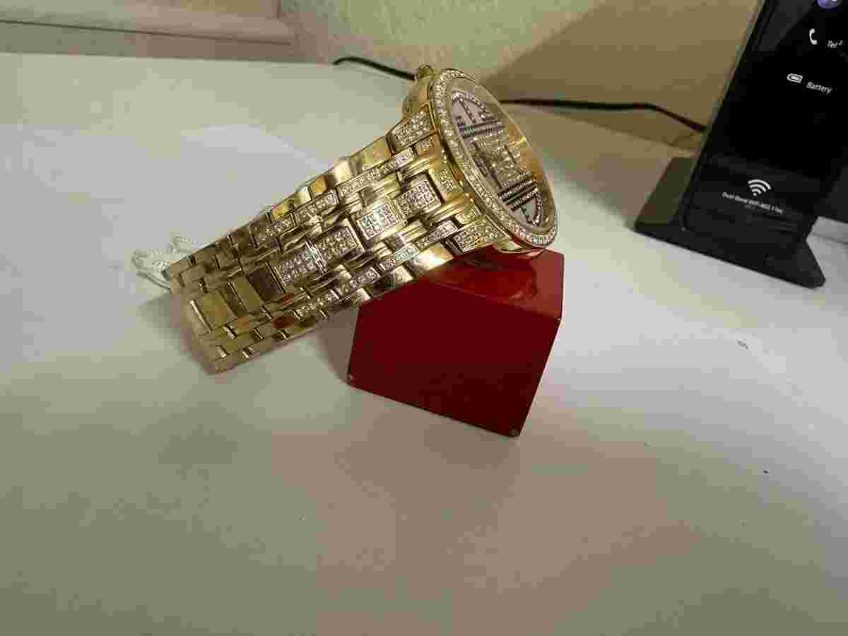 NOS Unisex  Christian Bernard Paris High-end CZ accented watch 44mm