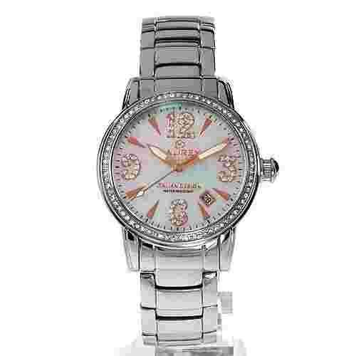 HAUREX INTEUS ITALY LADIES DATE QUARTZ MOVEMENT WATCH WITH CRYSTALS. BRAND NEW