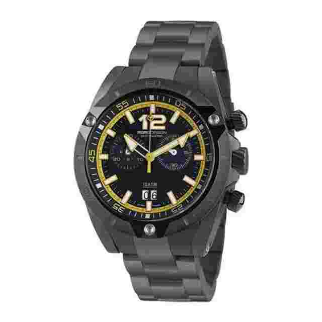 Mens Wristwatch MOMO DESIGN DIVE MASTER MD282BK-30 Chrono Stainless Steel Black