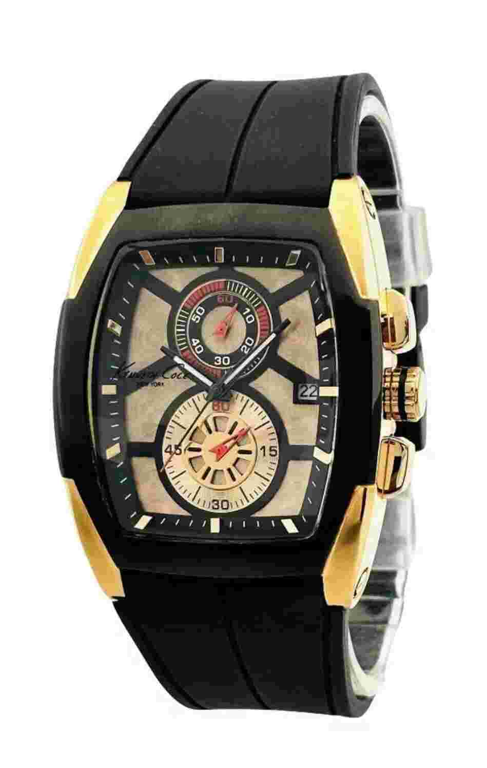 Kenneth Cole New York KC1489 Multifunction Bi-colour Rose-Gold RubberStrap Watch
