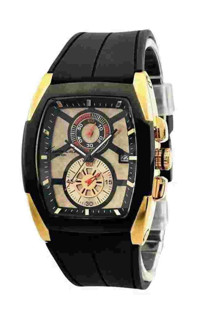 Kenneth Cole New York KC1489 Multifunction Bi-colour Rose-Gold RubberStrap Watch