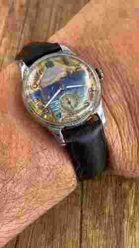 Pobeda 1MChZ Kirova 15j mechanical vintage 1q-1951 Soviet Era mens watch USSR