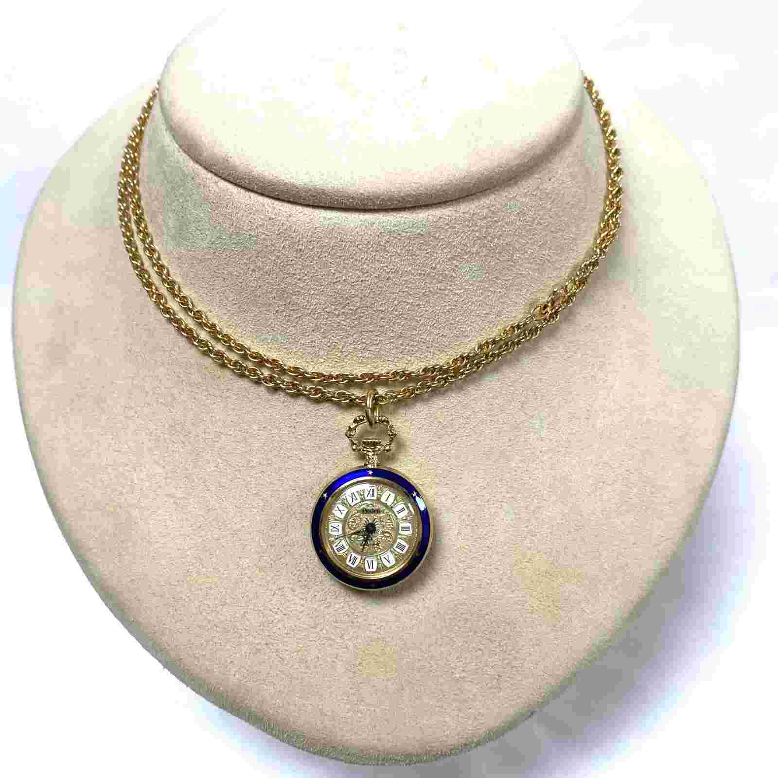u524 Vintage Pedre Swiss Mechanical 17J Nurses Pendant Watch on 26" Chain