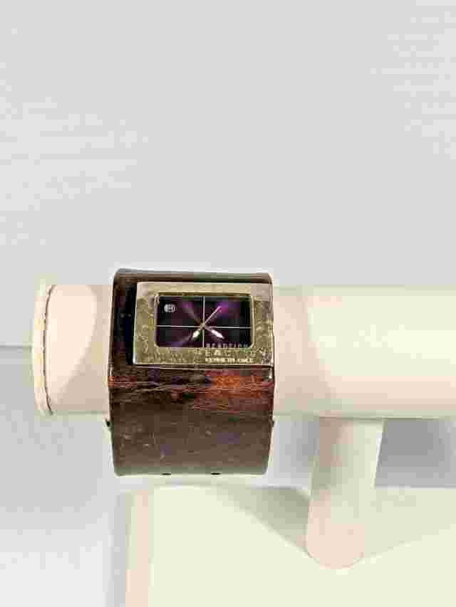 Unisex 9 Inch Adjustable 1.5 In. Width Brown Leather Kenneth Cole Reaction Watch
