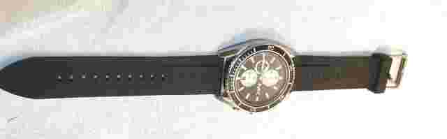 Michael Kors JetMaster Chronograph Black Dial /Silicone Men's Watch MK8355 NWOB