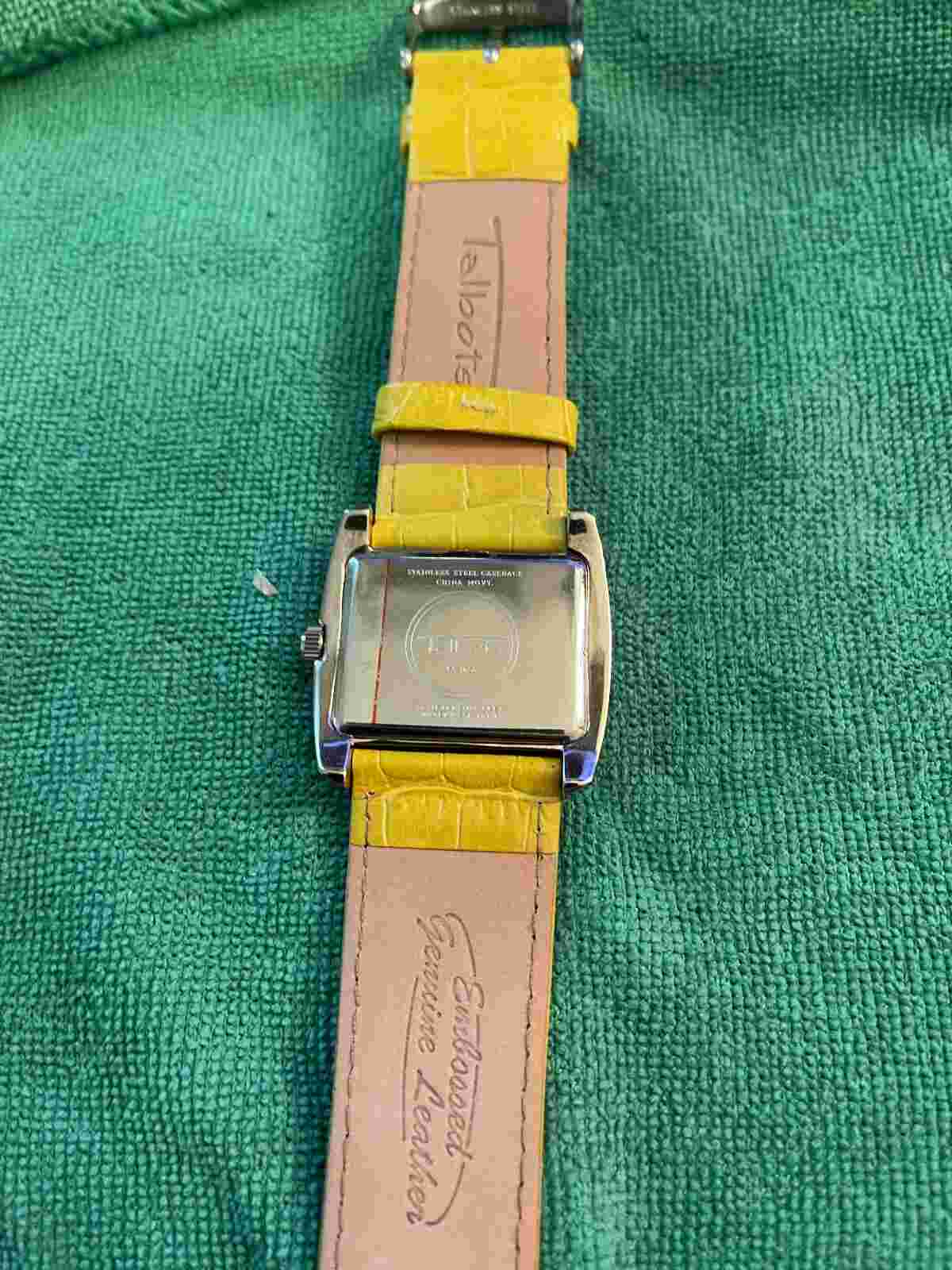 TALBOTS Ladies Watch-Yellow Band-NEW-Unworn-Excellent-New Battery
