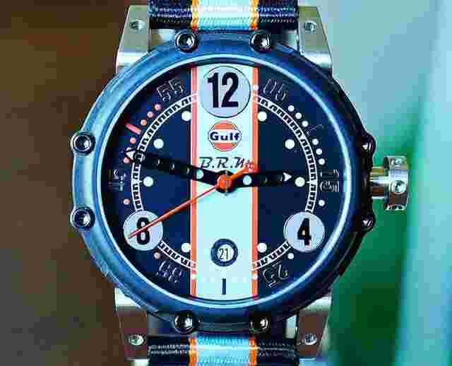 B.R.M
                           
                                 BT6 Carburator Style Titanium PVD Limited Edition Gulf Watch 44mm