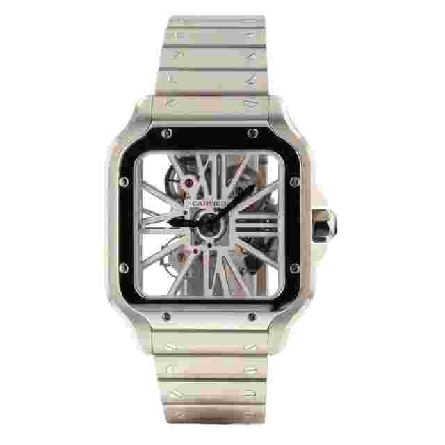 Cartier Santos
                           
                                 2020 Cartier Santos Large Model Steel Manual 39.8 mm Watch WHSA0007 WHSA0015