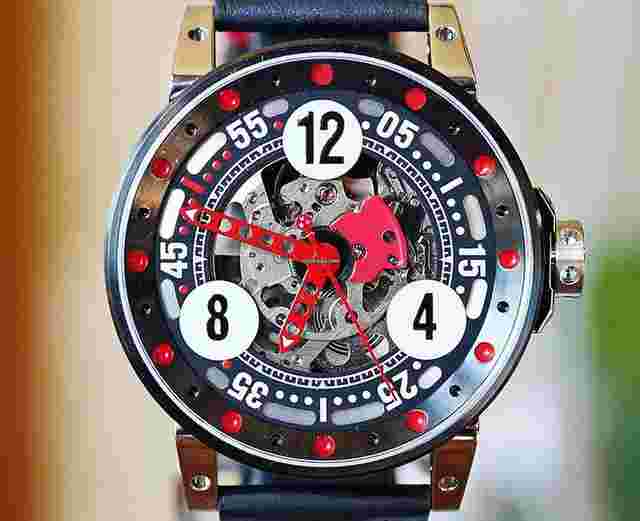 B.R.M V6-44
                           
                                 SPORT Automatic Skeleton Black & Red
