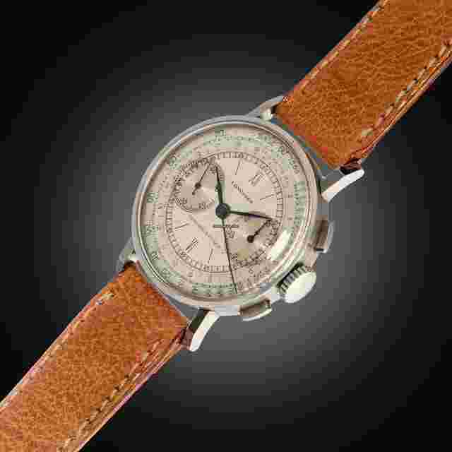 Longines
                           
                                 Rare 1940s 13zn Chronograph ref.4994 two tone dial