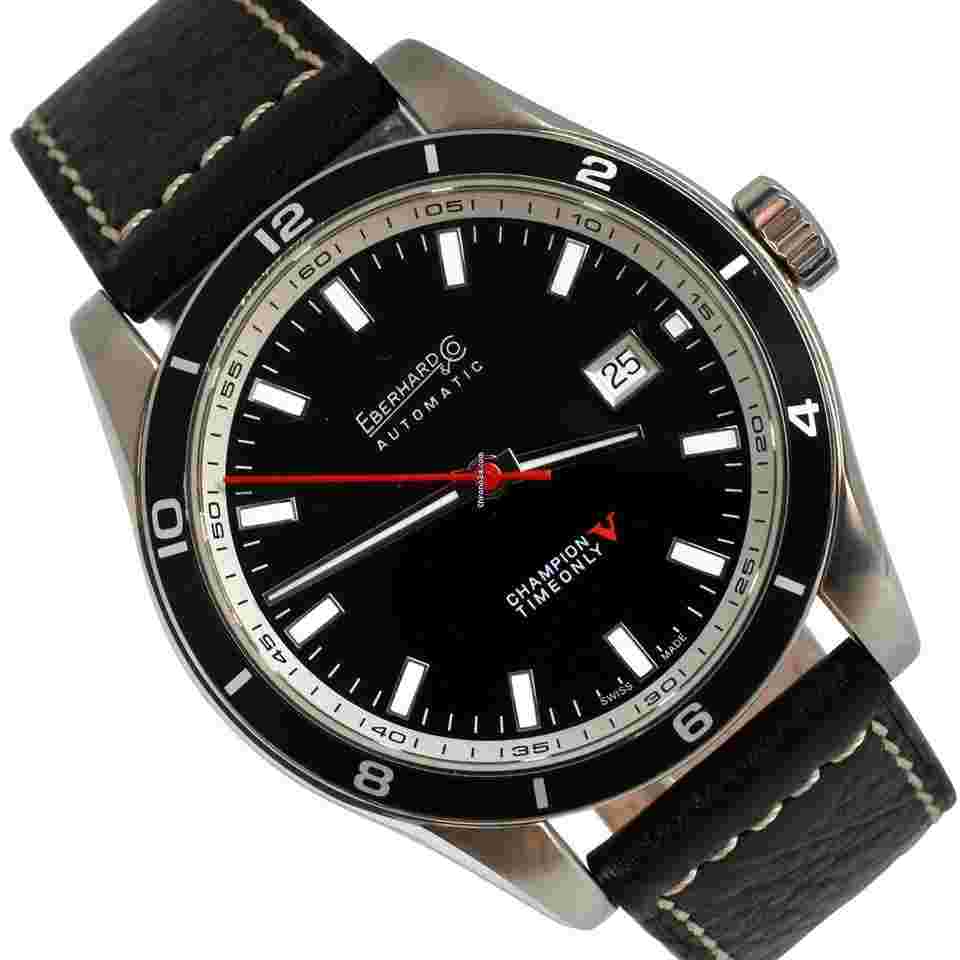 Eberhard & Co. Champion V
                           
                                 Time Only 41031 CP Black Dial Full Set Like New 2014