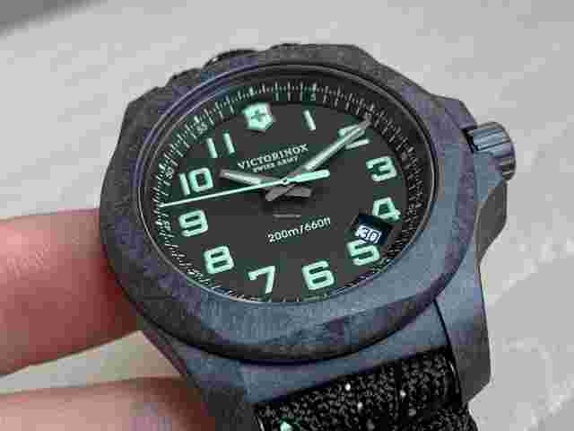 Victorinox Swiss Army I.N.O.X.
                           
                                 Black Carbon Dial 43mm Paracord Strap 241859