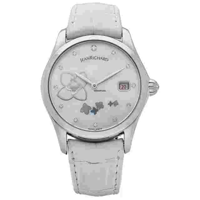 JeanRichard Bressel
                           
                                 61143 Bressel Pearl Dial White Leather Automatic Women's Watch