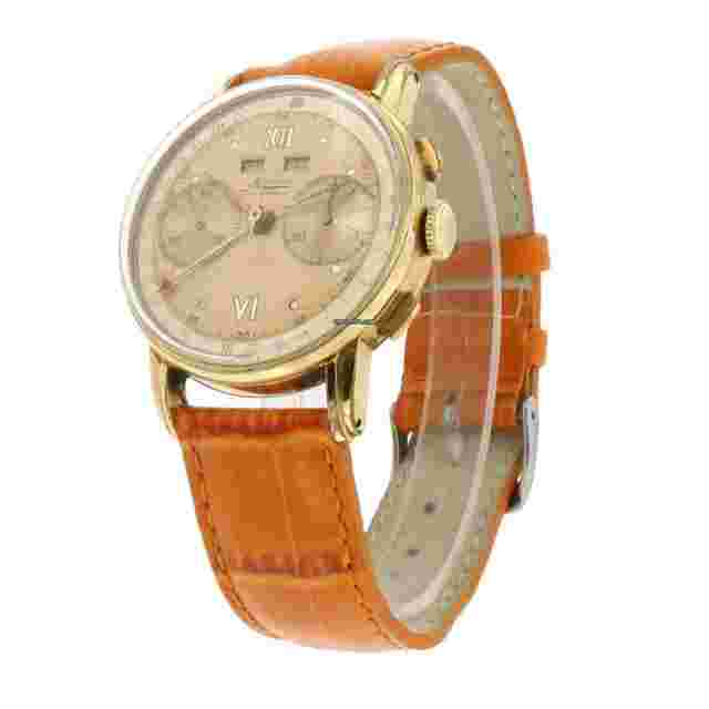 Minerva
                           
                                 Vintage Chronograph Triple Date Steel and Plated Gold from Sixties