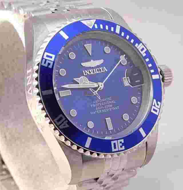 Invicta
                           
                                 Pro Diver Blue Dial Automatic Date Stainless Steel Mens Watch....42mm