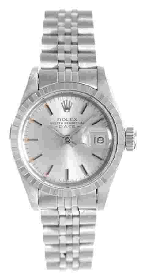 Rolex Oyster Perpetual Lady Date
                           
                                 Ladies Rolex Date Pre-owned Watch 69240 Silver Dial