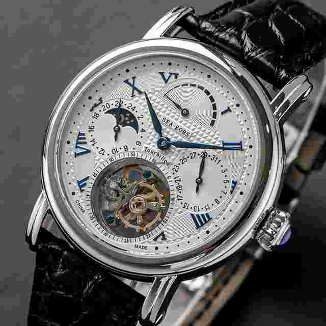 Sea-Gull
                           
                                 Sugess Seakors Tourbillon Seagull ST8007 Movement Mens Watch SE8007SW