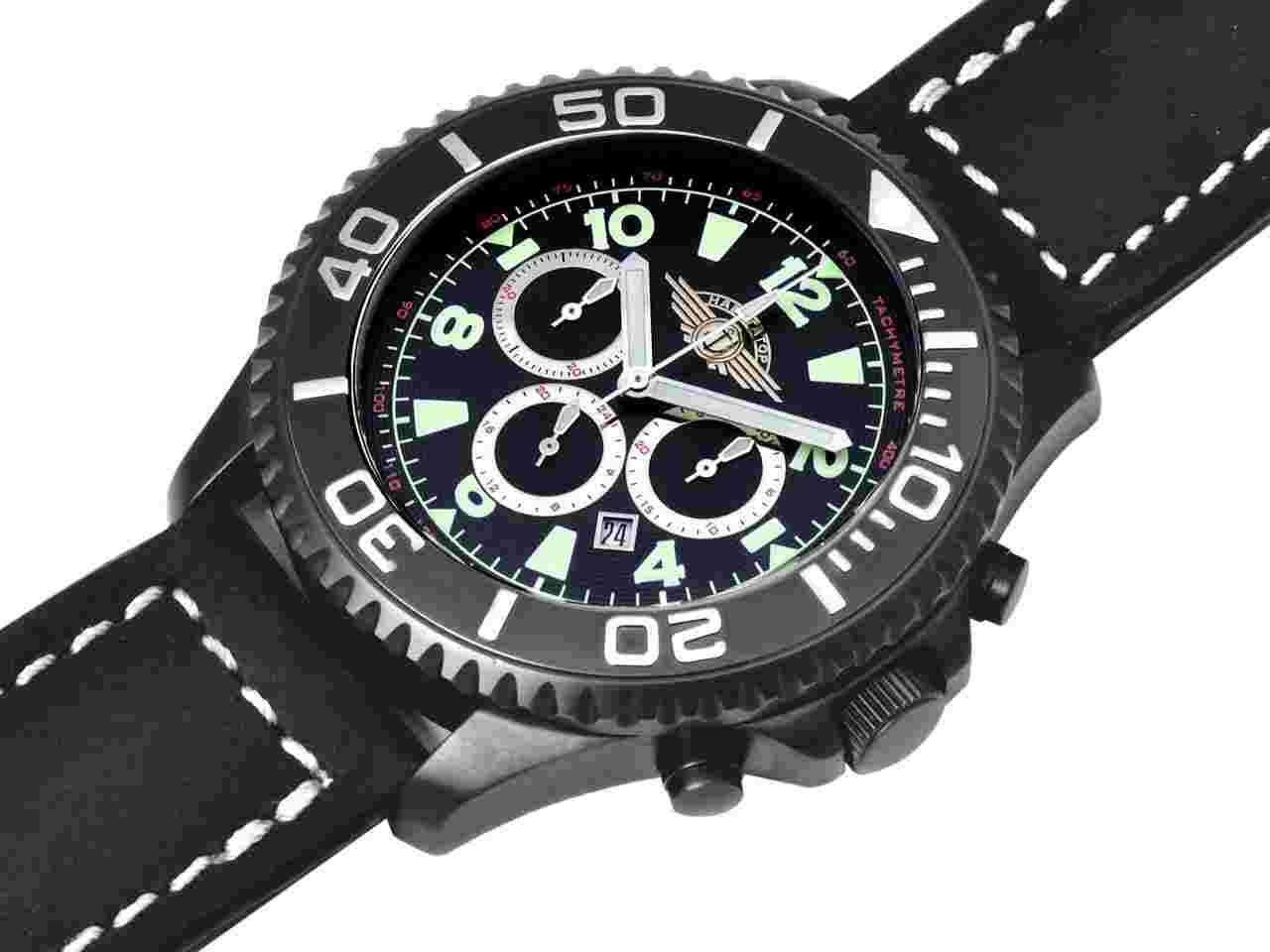 Poljot Big Russian Chronograph Poljot Navigator MC 31681 Black
