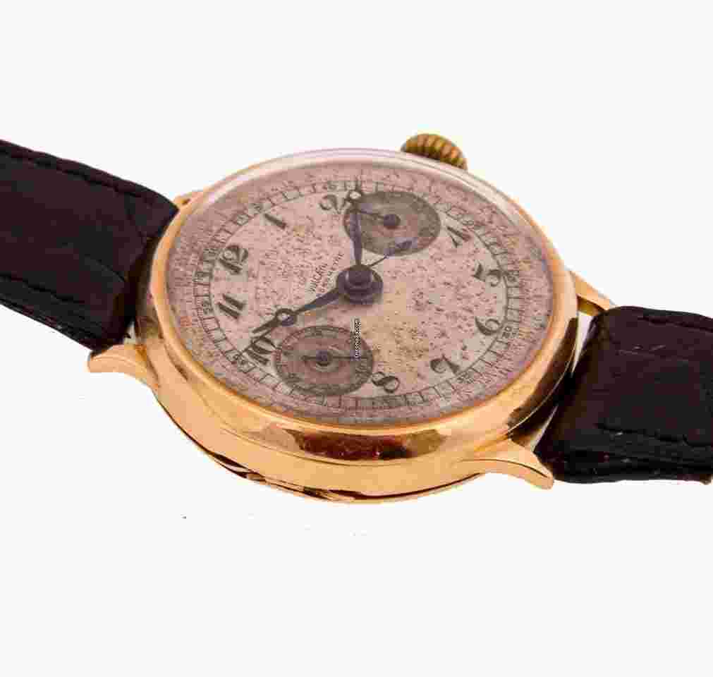 Vulcain
Chronograph Telemeter One/MonoPusher18K Solid Gold Military WWII Pre President Valjoux22