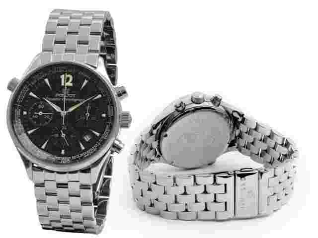 Poljot Traveller Chronograph 31681-1743631B Full collector's set Bracelet + Crystal back