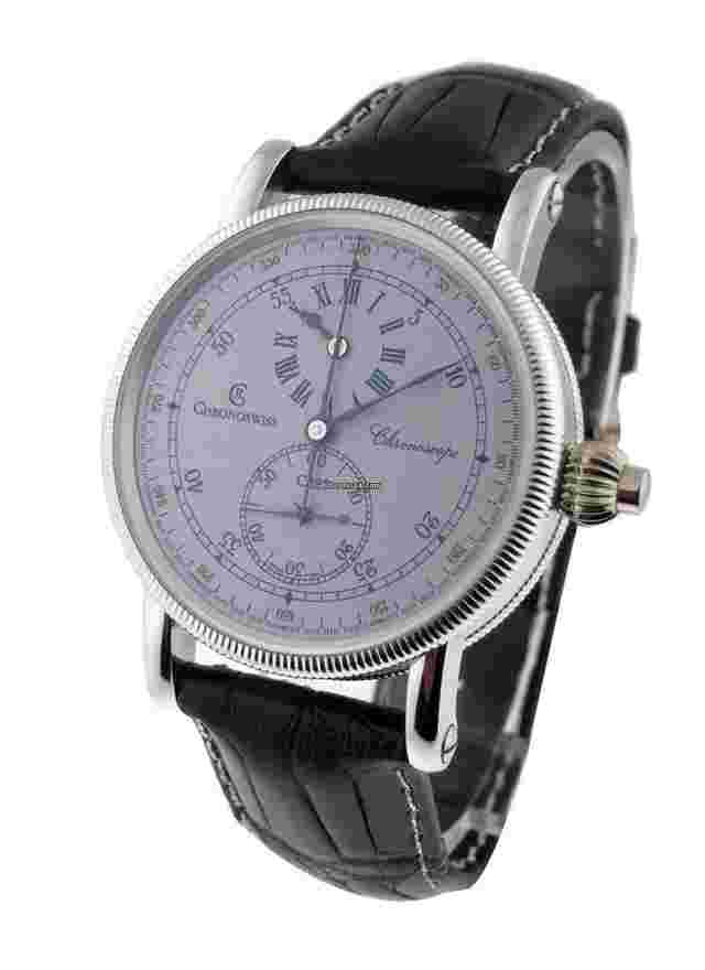 Chronoswiss Chronoscope
                           
                                 Platinum on Strap with White Dial