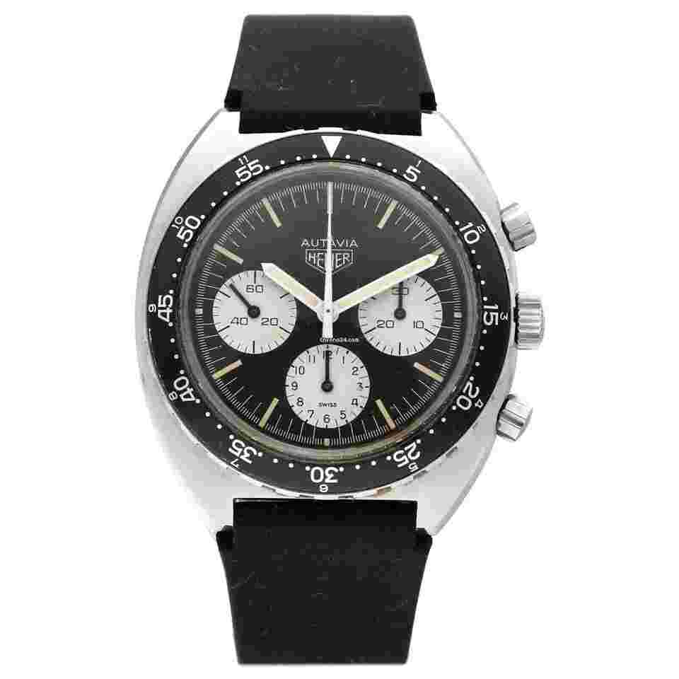 TAG Heuer Autavia
                           
                                 Vintage Heuer Autavia 7736 Chronograph Steel 42mm Rubber Manual Wind Wrist Watch