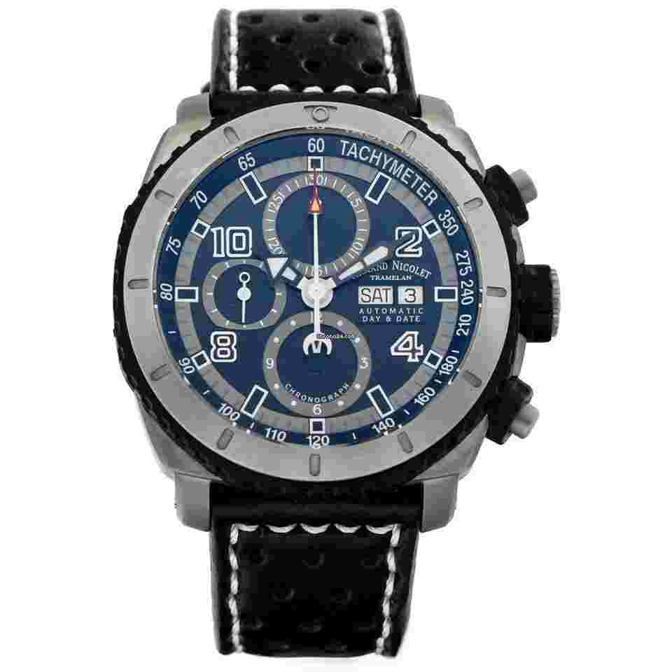 Armand Nicolet S05
Men's Watch Titanium Case Leather Strap Swiss Mechanical Auto