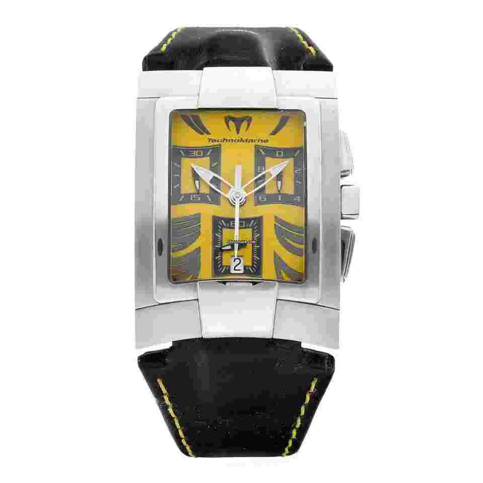 Technomarine
                           
                                 XS MAG XSCM 02564 Yellow Dial Chronograph Leather Quartz Mens Watch