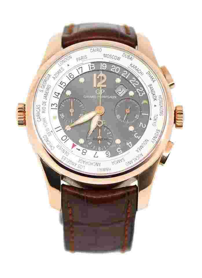 Girard Perregaux WW.TC
World Time Chronograph - Rose Gold Grey Dial with Grey and Creme Inner Bezel