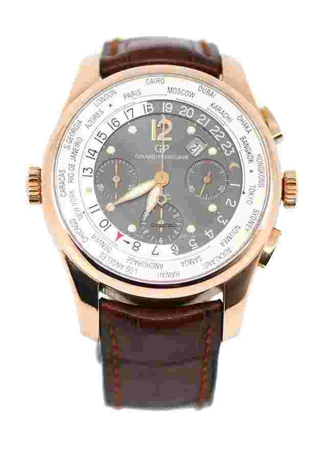 Girard Perregaux WW.TC
                           
                                 World Time Chronograph - Rose Gold Grey Dial with Grey and Creme Inner Bezel
