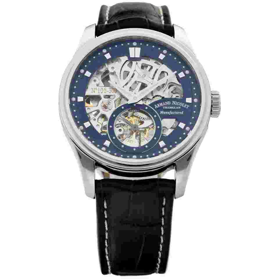 Armand Nicolet
A622AAA-BU-P713BU2 Skeleton Blue Leather Manual Wind Men's Watch