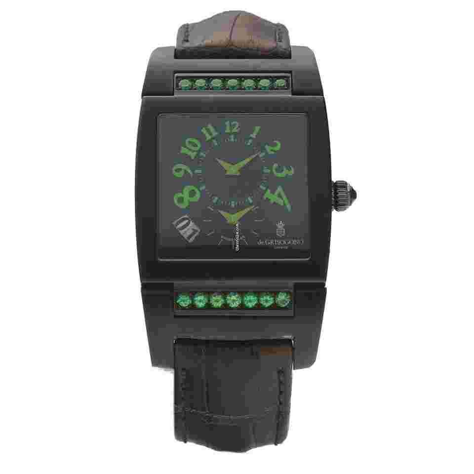 De Grisogono Instrumento N°UNO
UNO DF N28/A Black PVD Green Gem Leather Automatic Men's Watch