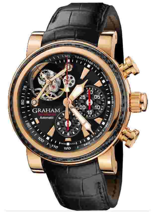 Graham Silverstone
                           
                                 Tourbillograph Woodcote Limited Edition Leather Black Strap,2TWAO.B01A.C104B